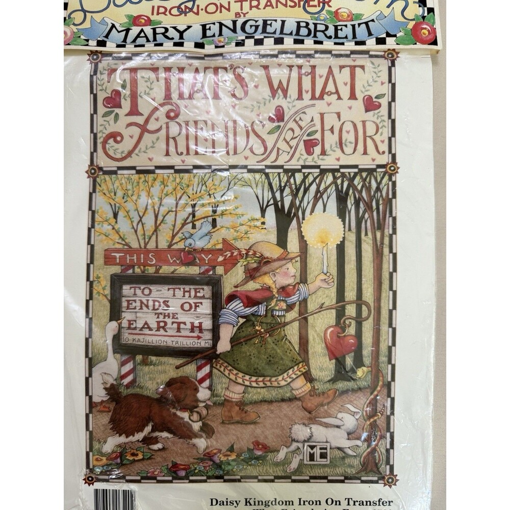 Daisy Kingdom Mary Engelbreit What Friends Are For Iron-On Transfer 6520